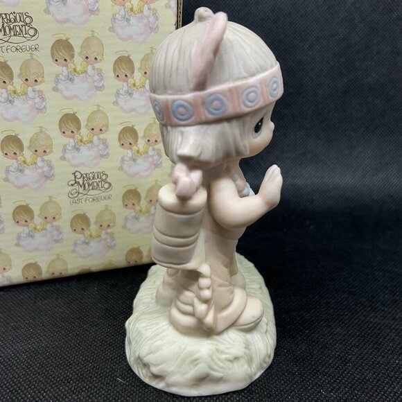 Original 21 PRECIOUS Moments “O how I love Jesus” figurine w/early date mark - Picture 3 of 5